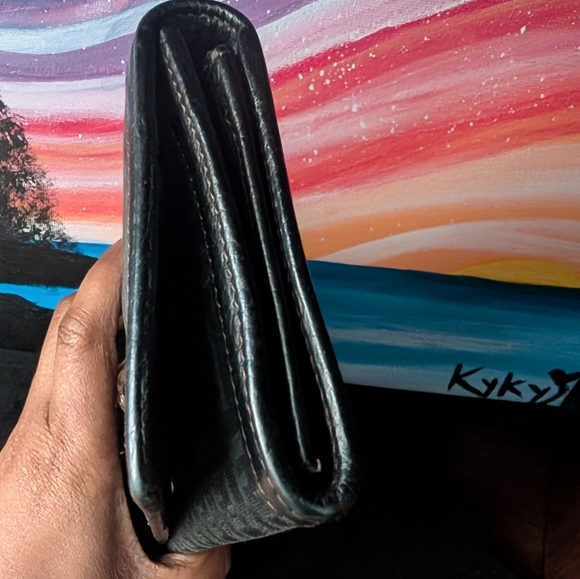 Fendi Black Wallet with Gold Charm - Picture 9 of 10